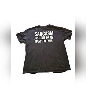 2XL Men's Sarcasm Funny Black Graphic T-Shirt